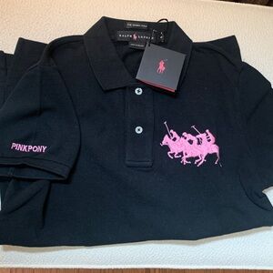 Ralph Lauren Vintage Pink Pony Women’s Skinny Polo NWT size medium